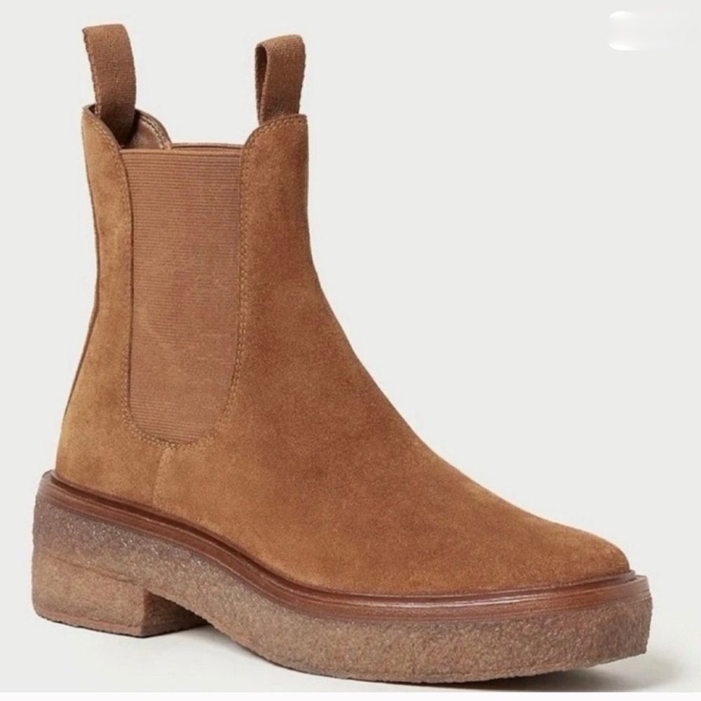 Loeffler Randall Raquel Cacao Suede Chelsea Ankle Boots 10